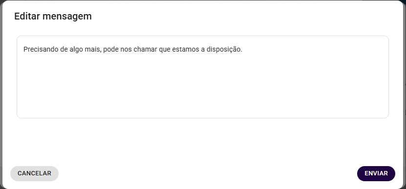 modal editar e enviar