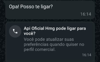 Template ligação no wpp