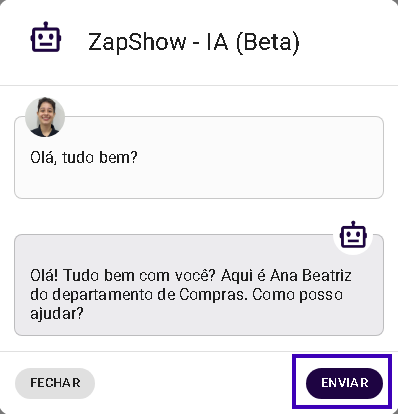 Botão Enviar