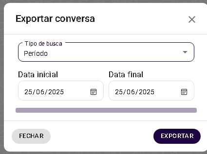 Card Exportar por Período