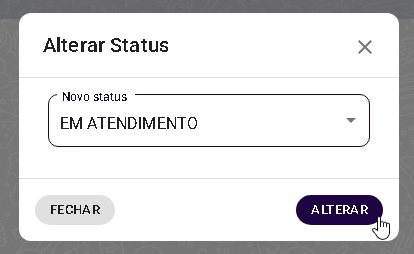 Confirmar alteração de status