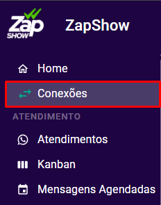 Botão aba Conexões