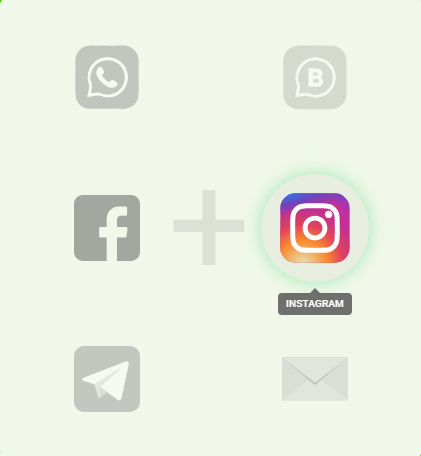 Botão de nova conexão Instagram