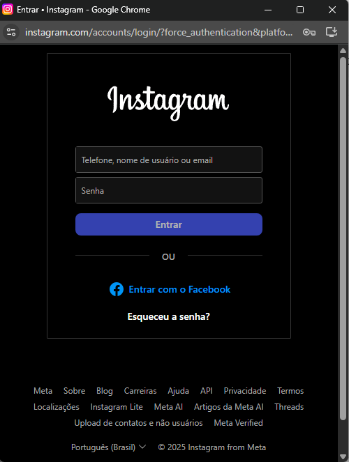 botão do modal do instagram