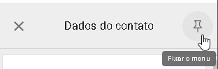 Fixar dados do contato