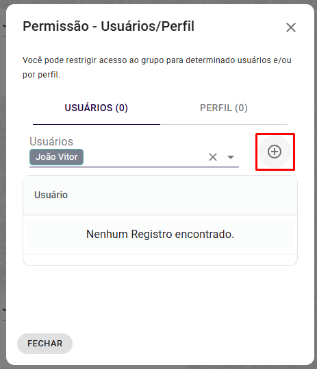 Usuário Selecionado
