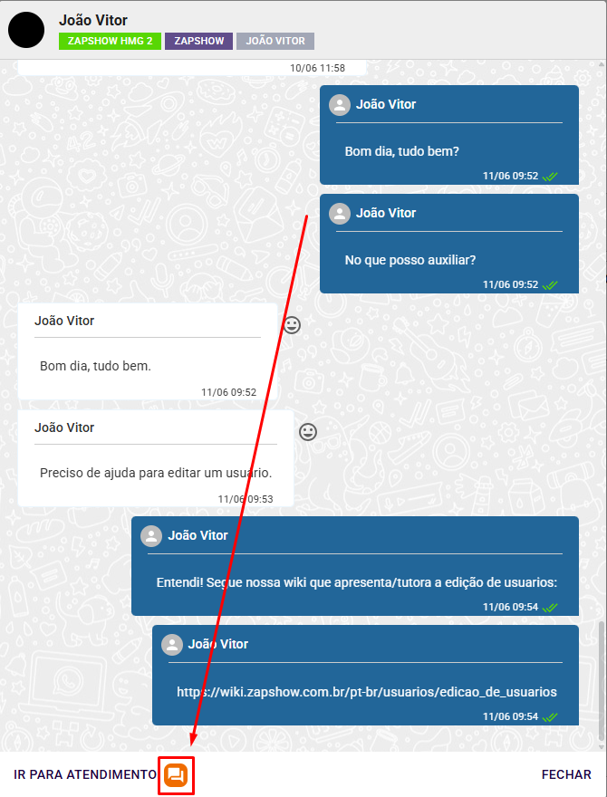 pré-visualização atendimento