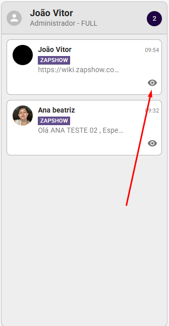 Atendimentos visualização