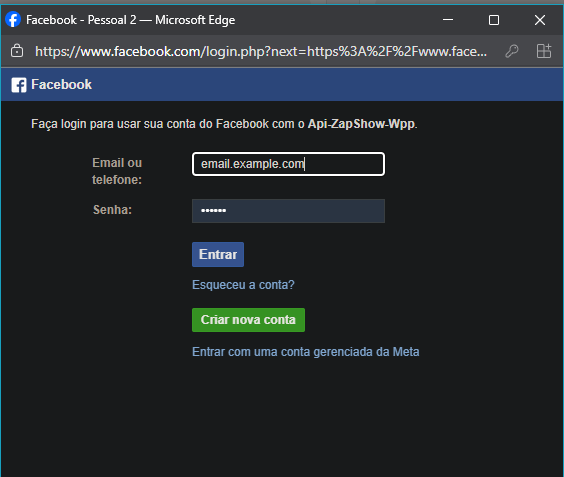 pagina login Facebook