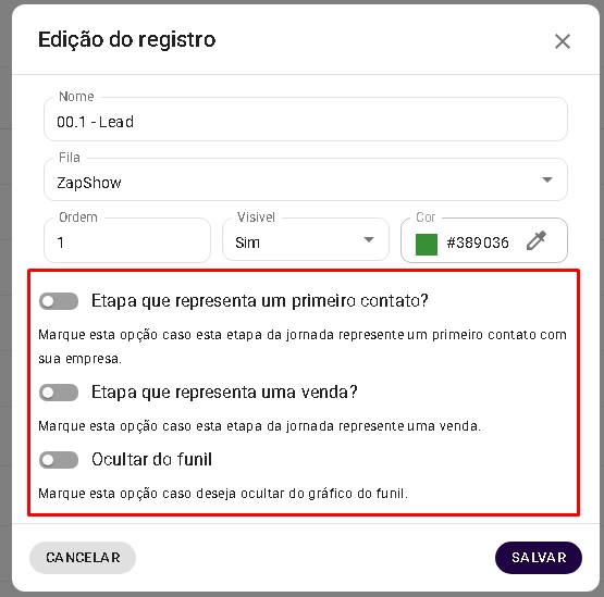Etapas CRM